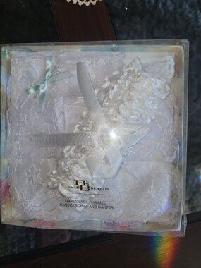 Lace Handkerchief and Garter Set
